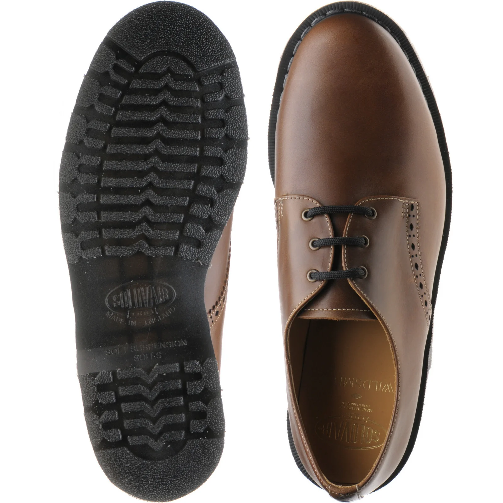 Wildsmith Model Gibson mens rubber-soled Derby shoes in brown gaucho crazy - Image 3