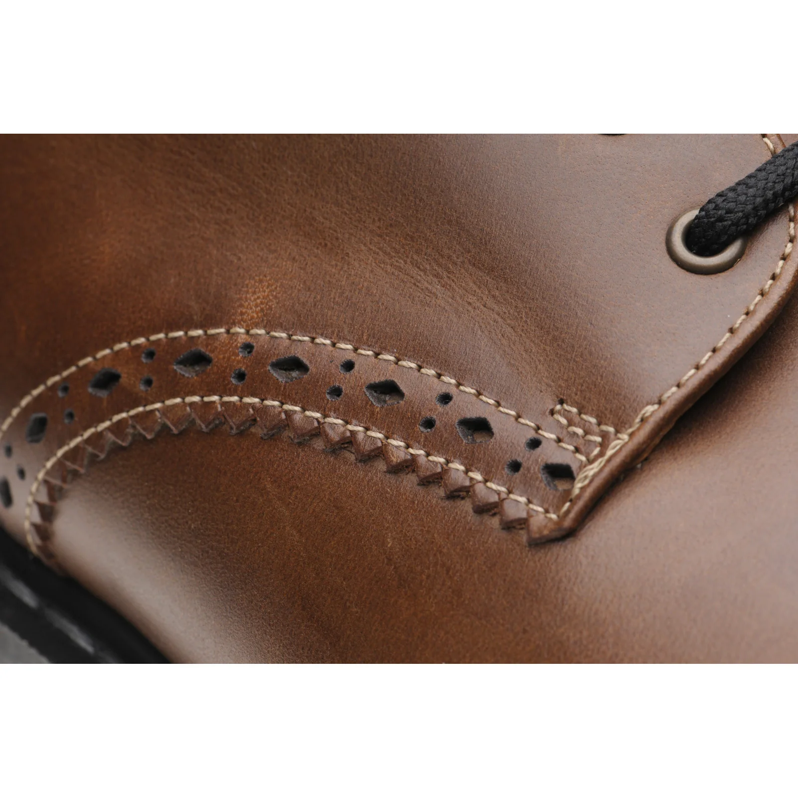 Wildsmith Model Gibson mens rubber-soled Derby shoes in brown gaucho crazy - Image 5