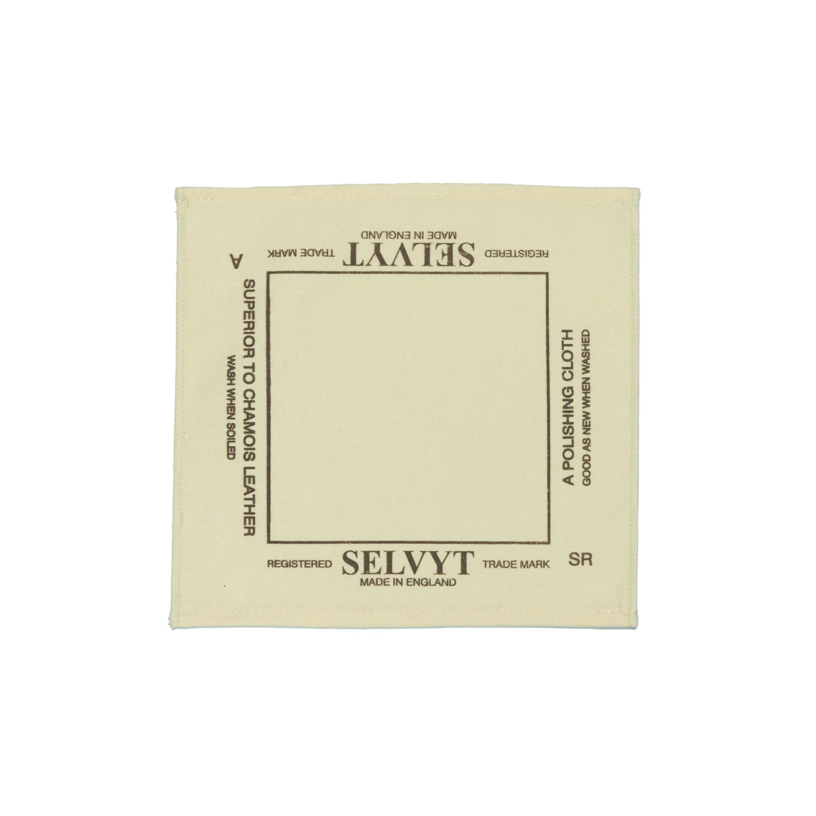 Wildsmith Selvyt premium polishing cloth (25 x 25) in undyed cotton