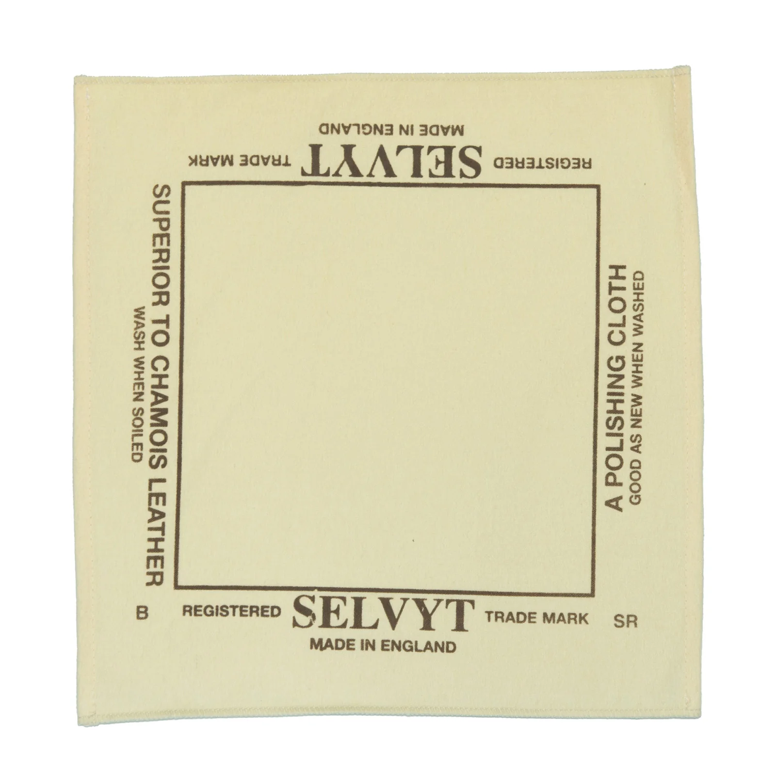 Wildsmith Selvyt premium polishing cloth (35 x 35) in undyed cotton