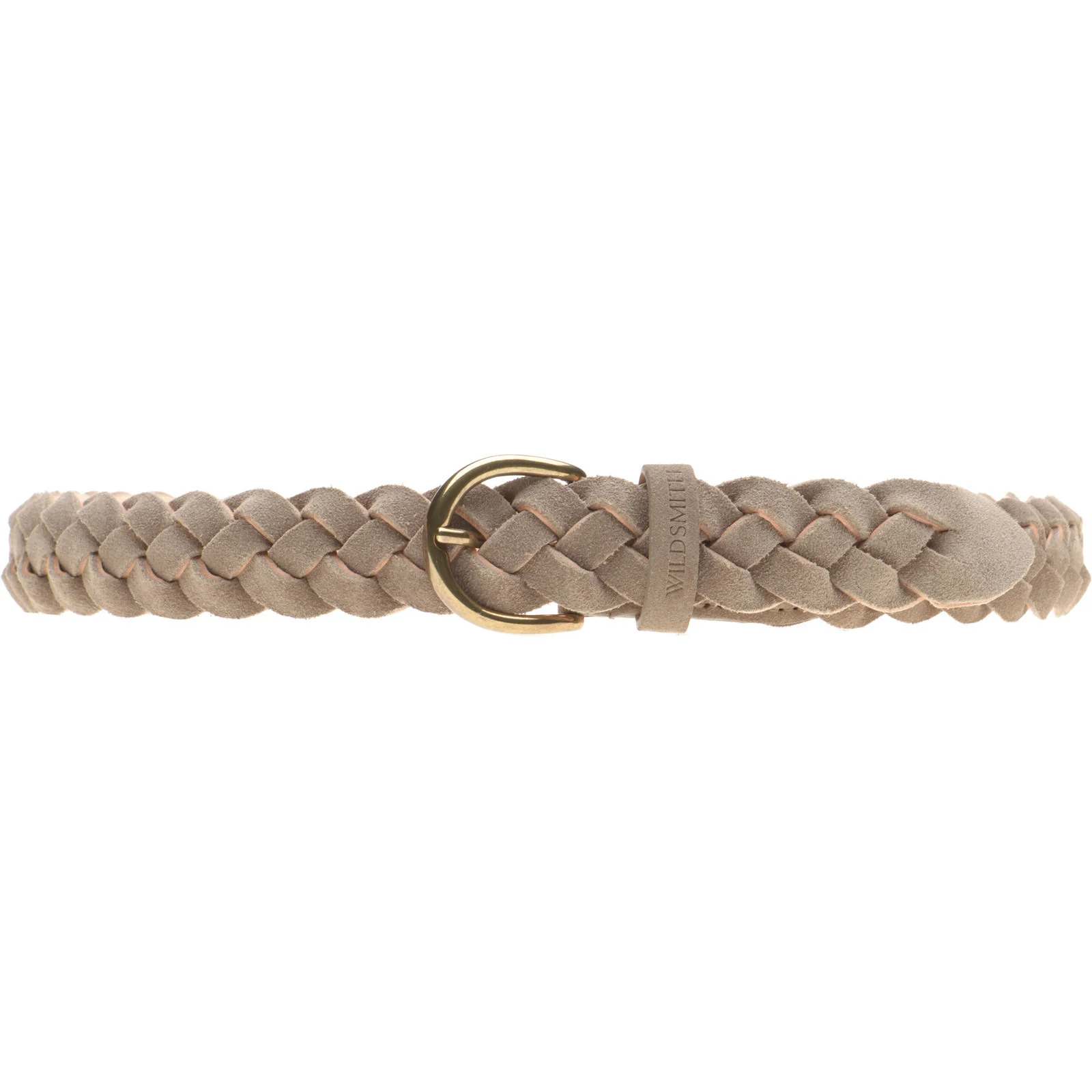 Wildsmith Braided Belt in taupe suede - Image 2