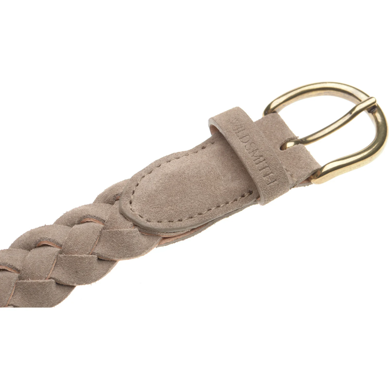 Wildsmith Braided Belt in taupe suede - Image 3