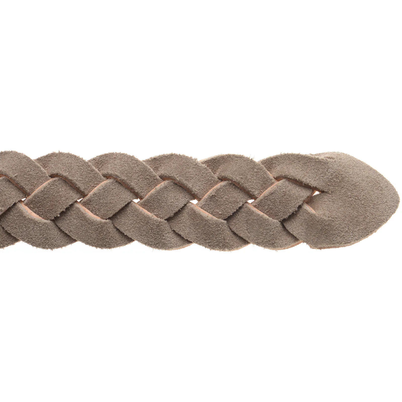 Wildsmith Braided Belt in taupe suede - Image 5