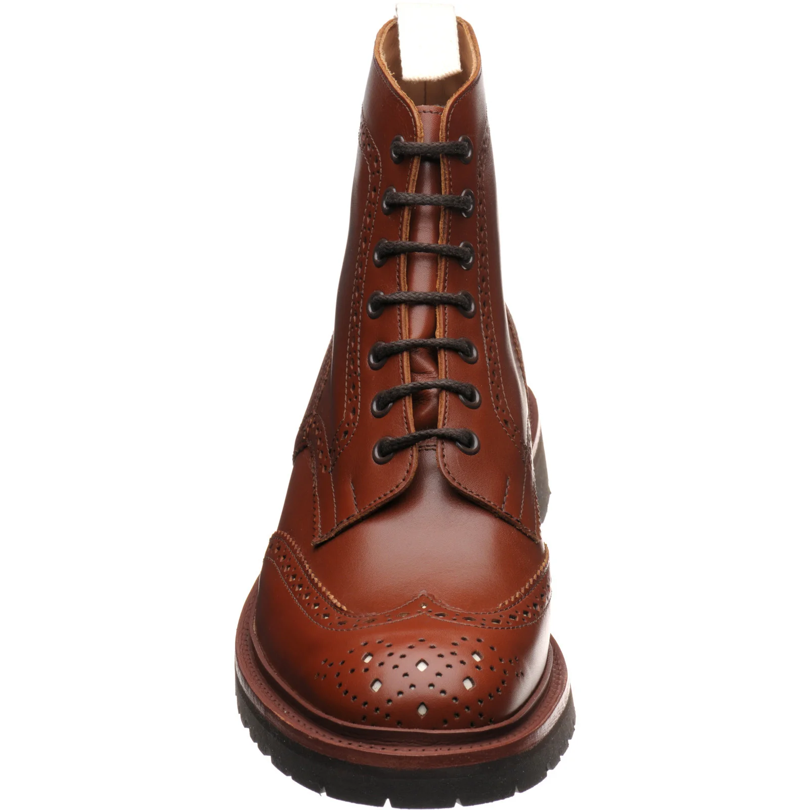Wildsmith Wildsmith Stow LW mens rubber-soled brogue boots in marron antique - Image 2
